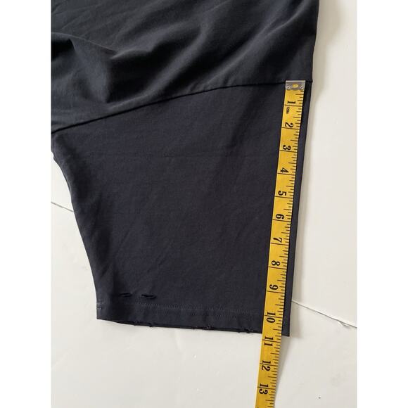 Balenciaga Black Graffiti Lettering Oversize T-Shirt Unisex L Distressed Raw Hem - Picture 6 of 10